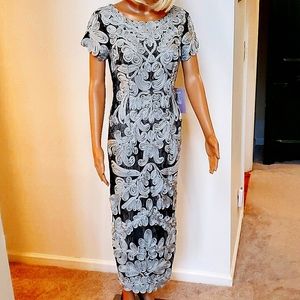 JS Collection Two-Tone Midi Dress  Size 4 Gray/Black